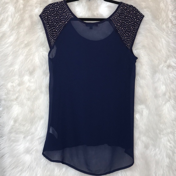 HeartSoul Navy blouse. Size M - Picture 3 of 8